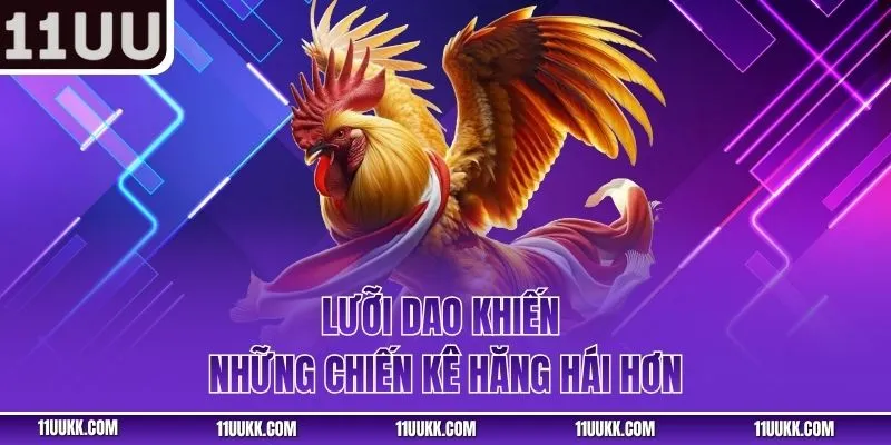 Lưỡi dao khiến những chiến kê hăng hái hơn